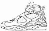 Jordan Coloring Pages Nike Air Drawing Michael Sneaker Lebron Jordans Shoe Logo Shoes Outline Iverson Dibujo Color Allen Sketches James sketch template