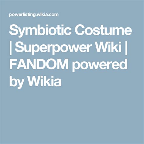 symbiotic costume super powers fandoms the expressionless