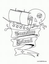 Pirate Schatzinsel Ilha Tesouro Hellokids Pirates Drucken Coloringhome sketch template