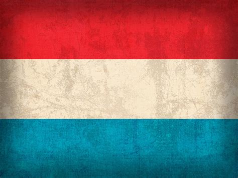 Luxembourg Flag Vintage Distressed Finish Mixed Media By