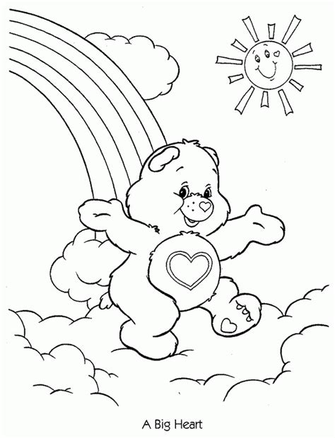 heart care bear colouring pages coloring home
