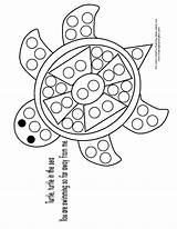 Preschool Dot Painting Printable Templates Template Worksheets Coloring Kids Pages Dots Ocean Bingo Sea Printables Paint Do Marker Toddlers Activities sketch template