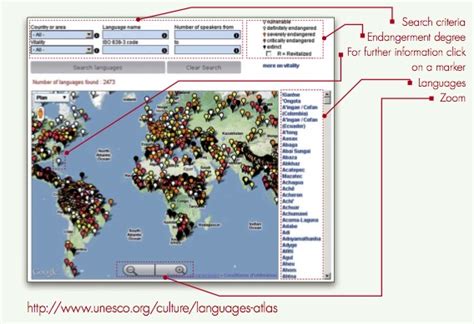 atlas der bedrohten sprachen atlas   worlds languages  danger