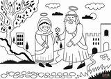 Coloring Mary Joseph Pages Printable sketch template