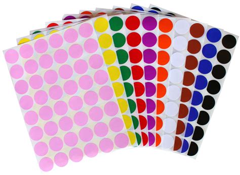 dots stickers color coding   mm small  circular labels