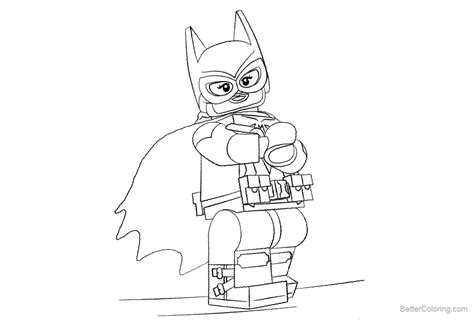 lego batgirl coloring pages lineart  printable coloring pages