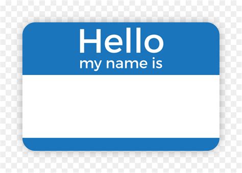Name Tag Badge Template Blue Area Png Image With