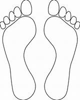Coloring Footprint Clipart Foot Feet Webstockreview Book sketch template
