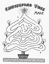 Maze1 Christmas sketch template