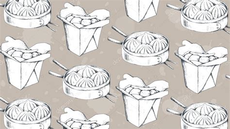 chinese food vector illustration dim sum chinese