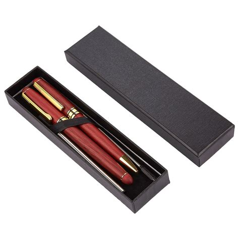 gift set set   rosewood luxury ballpoint pens  personal executive  red