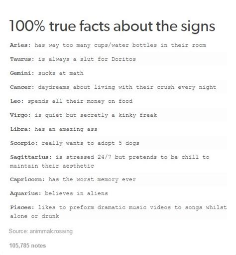 Zodiac Sign 100 True Facts About The Signs Wattpad