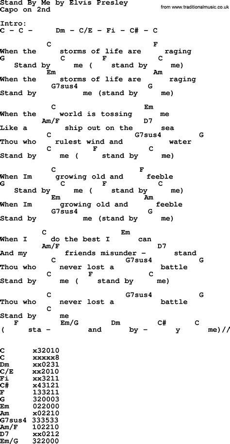 Stand By Me Chords Pdf Sheet And Chords Collection