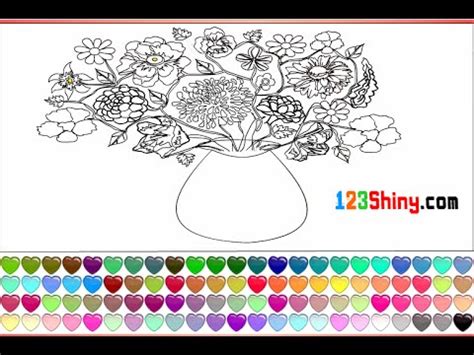 flower vase coloring pages  kids flower vase coloring pages youtube