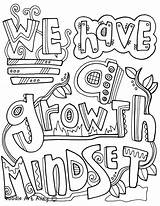 Mindset Coloring Growth Pages Classroom School Doodles Quotes Colouring Sheets Printable Doodle Activities Printables Classroomdoodles Environment Quote Posters Adult Elementary sketch template