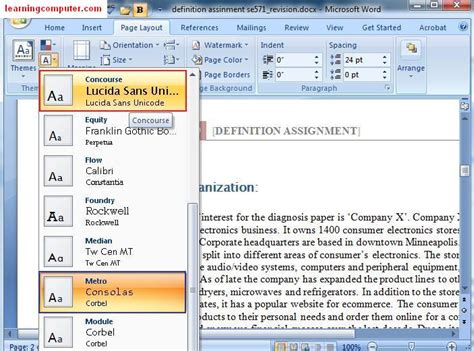 microsoft office word  learn  page layout tab  ms word