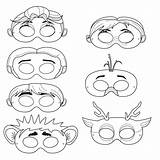 Masks Frozen Trolls sketch template