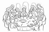 Last Supper Coloring Pages Getcolorings Color sketch template