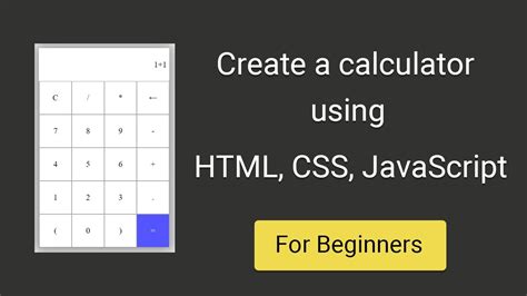 create  simple calculator  html css javascript youtube