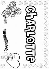 Charlotte Coloring Pages Color Sheets Girls Hellokids Names Print sketch template