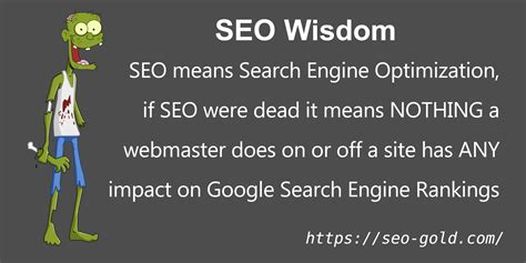 seo  dead  means   webmaster  impacts google rankings