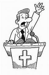 Cartoon Preacher Preaching Humor Psychopaths Rule Jpeg sketch template