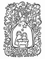 Coloring Pages Printable Nativity Christmas Color Christian Manger Activity Kids Noel Lds Joy Colouring Adults Sheets Placemat Simple Joyeux Printables sketch template
