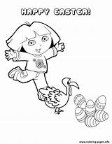 Coloring Eggs Easter Dora Pages Printable sketch template