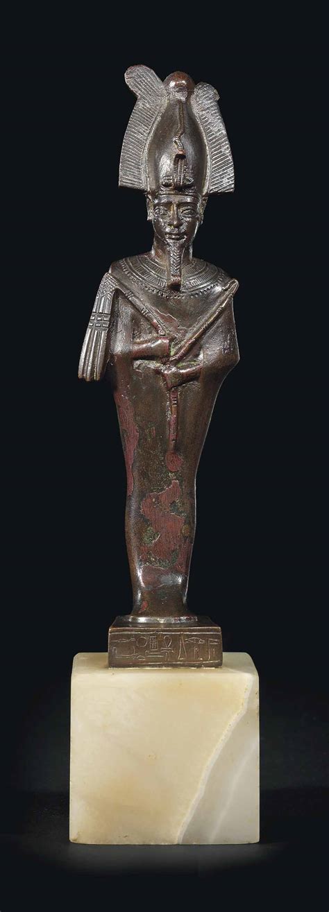 an egyptian bronze osiris late period ptolemaic period circa 664 30