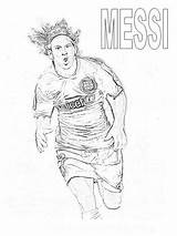 Messi Scoring Lionel Player sketch template