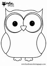 Owl Coloring Pages Printable Cute Print Colouring Simple Template Sheets Kids Azcoloring sketch template