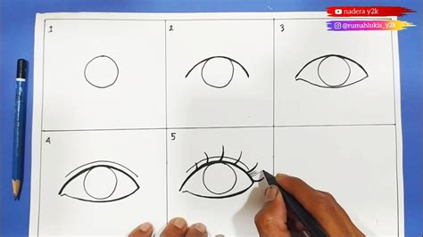 cara menggambar mata untuk pemula step by step youtube