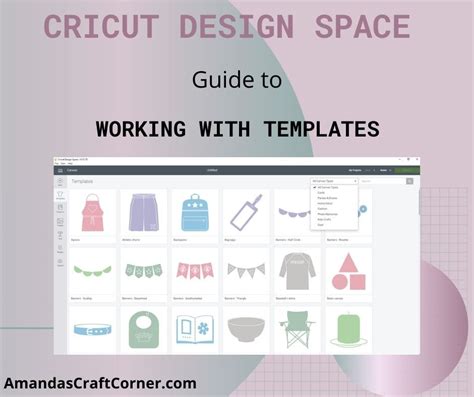 cricut design space guide  working  templates