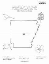 Arkansas Coloring Pages Worksheets Fun States United State sketch template