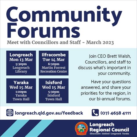 isisford community forum longreach regional council