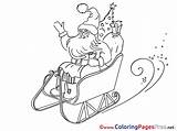 Coloring Sheets Christmas Sleds Printable Sheet Title sketch template