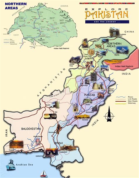 pakistan maps printable maps  pakistan