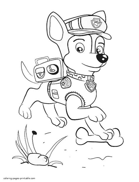 coloring pages paw patrol chase coloring pages printablecom