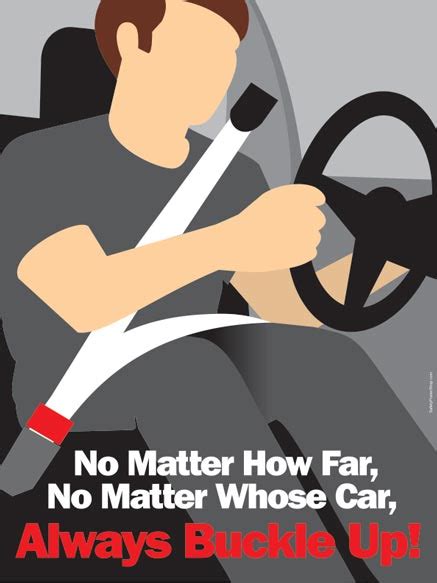always buckle up safety poster shop