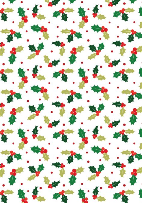 craft designs  christmas holly scrapbook paper printable