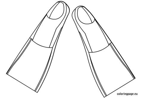 diving fins coloring page coloring page