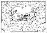 Maman Taime Meres Coeurs Fond Imprimé sketch template