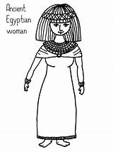 Ancient Egyptian Egypt Woman Coloring Doll Paper sketch template