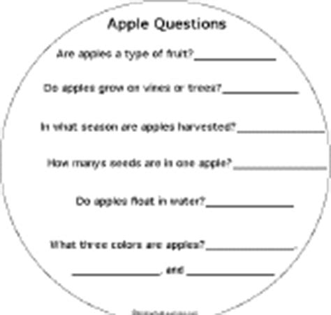 apple shape book apple questions enchantedlearningcom