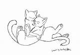 Cat Couple Coloring Pages Lineart Squirrelflight Warrior Cats Version Added Template Deviantart Favourites Add sketch template