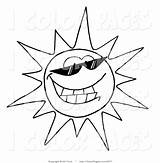 Sunny Coloring Sun Pages Smiling Vector Drawing Stock Clipart Cool Color Clip Shades Getdrawings Getcolorings Cartoon Printable Toon Hit Royalty sketch template