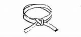 Karate Belt Tie Step Knot Dojoupdate Tying sketch template