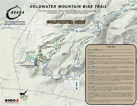 al coldwater mountain trail map bike trail riding mountain bike