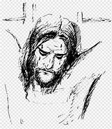 Jesus Drawing Friday Good Sketch Pencil Face Monochrome Pngwing sketch template