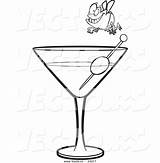Martini Coloring Glass Pages Sketchite Cartoon Outline Fly Credit Larger sketch template